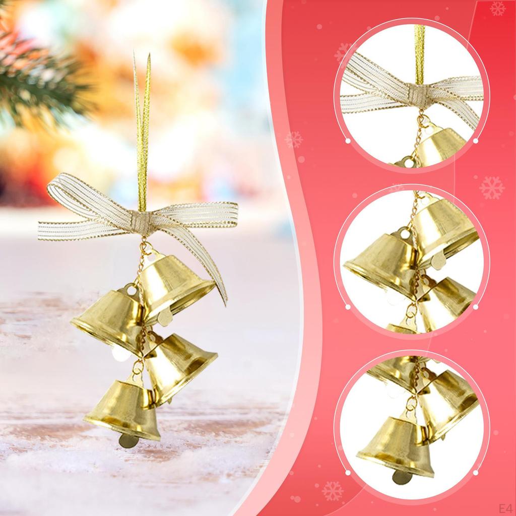 Рождественский подвесной колокольчик, железный, прочный и декоративный, для магазина, ресторана, окна, двери, подарок