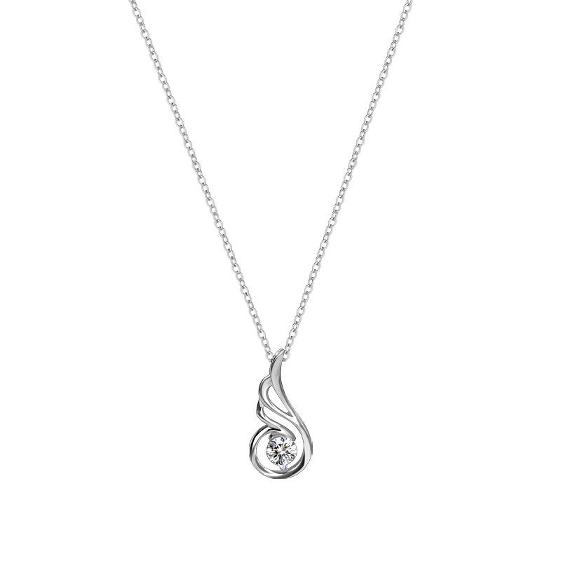 Крылья ангела корейский выпуск кулон мода творческая личность бриллиантовые крылья нишевый дизайн ожерелье женщины