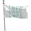 Любовь, Озеро, Жизнь Летние Океанские Морские Элементы Флаги для Улицы 3x5 Футов, Уличные Флаги и Баннеры Двусторонний Большой Флаг для Двора для Дома