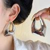 Преувеличенные геометрические серьги-линии из металла: Уникальные минималистичные пусеты для женщин