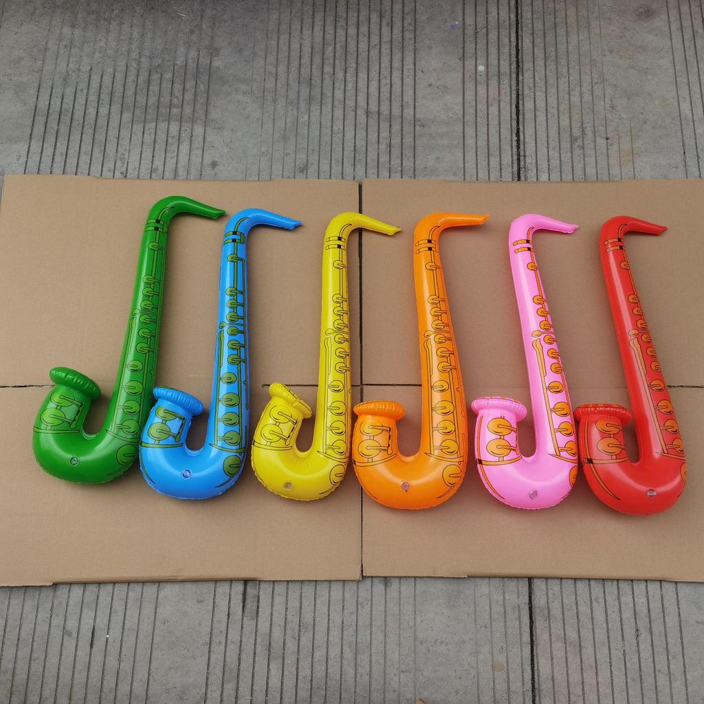 Набор надувных музыкальных инструментов из ПВХ для детей - Гитара и Микрофон, реквизит для сценических вечеринок.