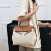 PU Color Matching Light Luxury Tote Bags for Women Fashion Versatile Temperament  Bags Casual Hasp Top-Handle