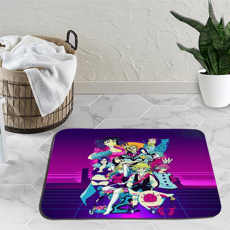 The Seven Deadly Sins Carpet Cartoon Living Room Bedroom Carpet Balcony Bathroom Non-slip Door Mat Outdoor Rug Birthday Gift