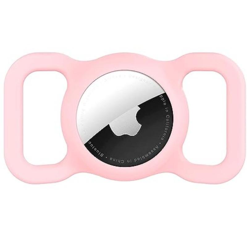 Держатель для ошейника для собак Airtag Водонепроницаемый чехол для ошейника для собак, GPS-трекер для домашних животных для кошек, силиконовые жетоны для собак, персонализированные для защиты от потери черного цвета