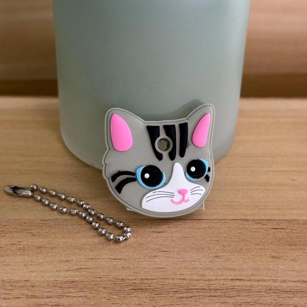 1&2 Pcs Cartoon Keychain Stitch Minnie Key Chains Spider Cartoon Man Cat Key Cover Caps Car Keychain Key Ring Holder Women
