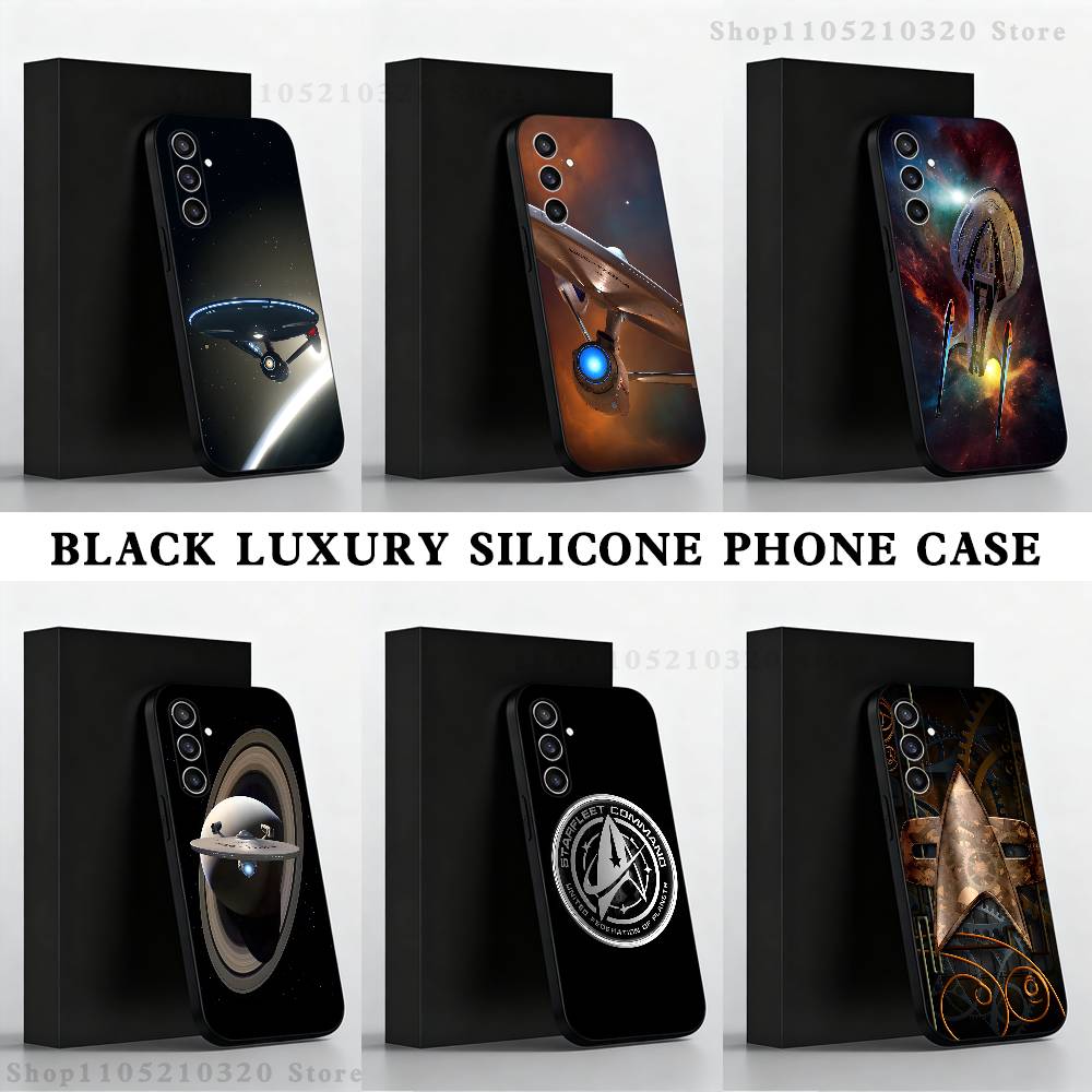 S-Star T-Trek Ships Phone Case For Samsung S25,S24,S23,S22,S21,S20,S10,Ultra,Plus,Lite,FE,Soft Silicone Black Cover