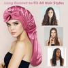 Hair Protection Satin Bonnet Curly Hair Braid Bonnet Extra Long Sleeping Cap  Women