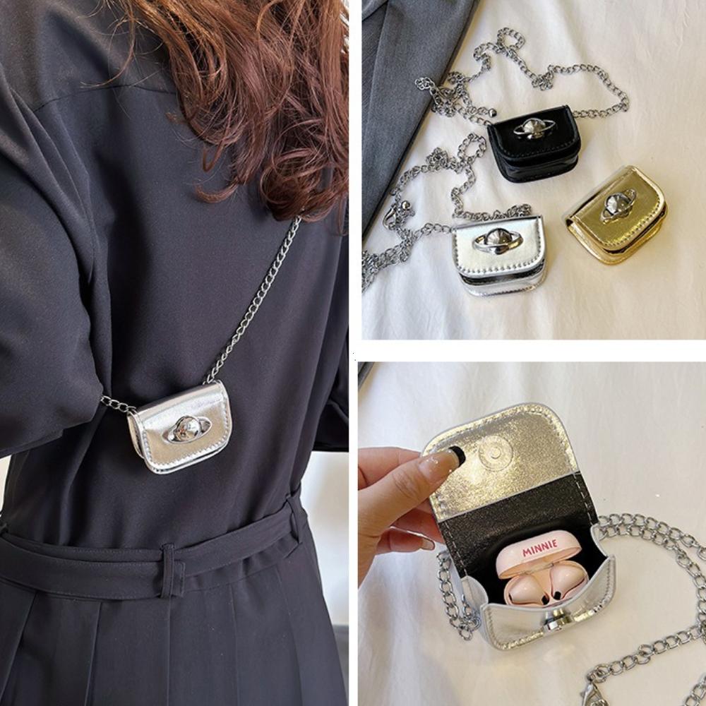 Дизайнерский Клатч Кошелек для монет Сумки Розовый ПУ Кожа Crossbody Женские Сумки Y2K Винтажный Корейский Маленькая Сумка на Цепочке Через плечо