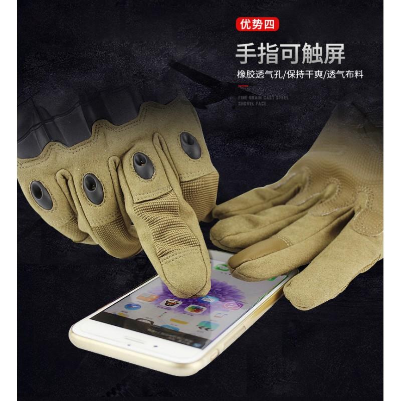 Tactical Cycling Gloves Outdoor Hiking Riding Touchscreen Compatible Anti-Slip Nylon Full Finger Adult Lightweight