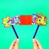 Diy Paper Dragon Craft Material Chinese  Year Diy Dragon Decor Chinese Dragon Dance Three-Dimensional Pull Flower AVE