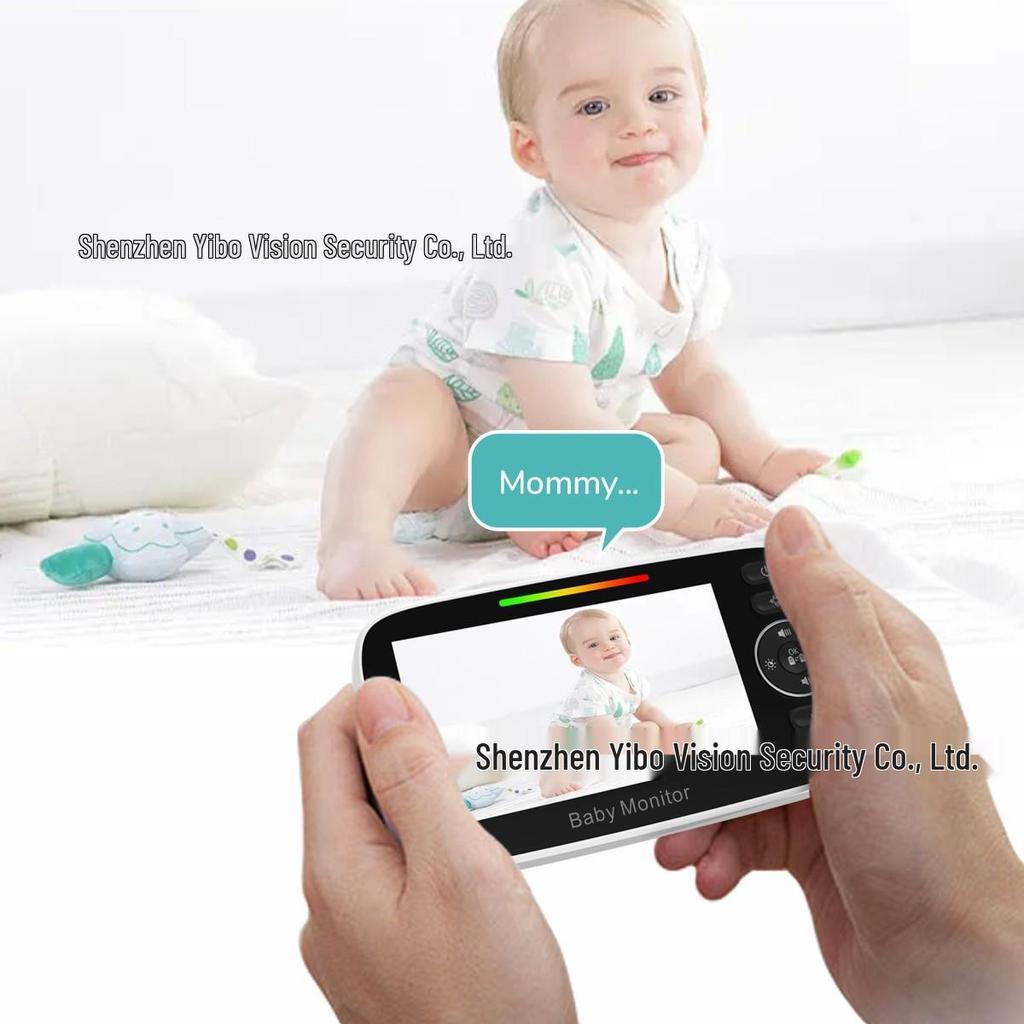 4.3" Wireless Baby/Elderly Night Vision Monitor with Lullaby, Intercom, and Temperature Detection