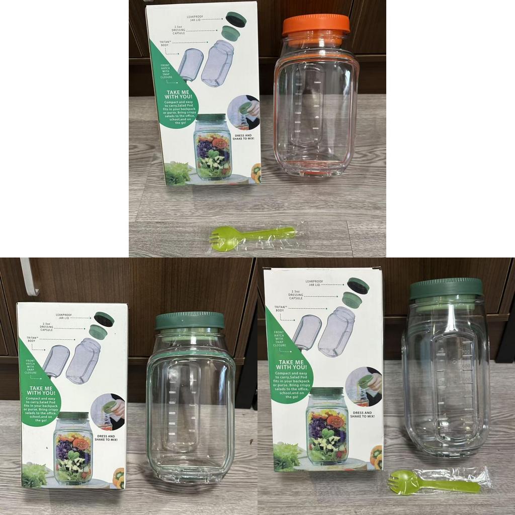 Salad Pod Plastic Salad Container With Leakproof Seal For Kitchen Home Use