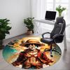 1 шт. Круглый ковер с изображением Луффи из One Piece для офиса, под офисные стулья, спальни, гостиной, домашний декор a1022121