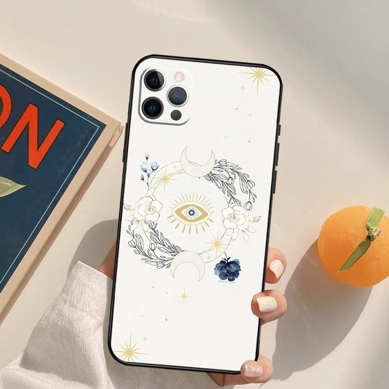 Применимо к Apple iPhone14 Pro Чехол для мобильного телефона, Чехол для мобильного телефона Evil Eye Hamsa, Окрашенный противоударный Hua