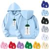 Children's Hoodies Loose Solid Color Hooded Sports Shirt Fashionable Sports Shirt