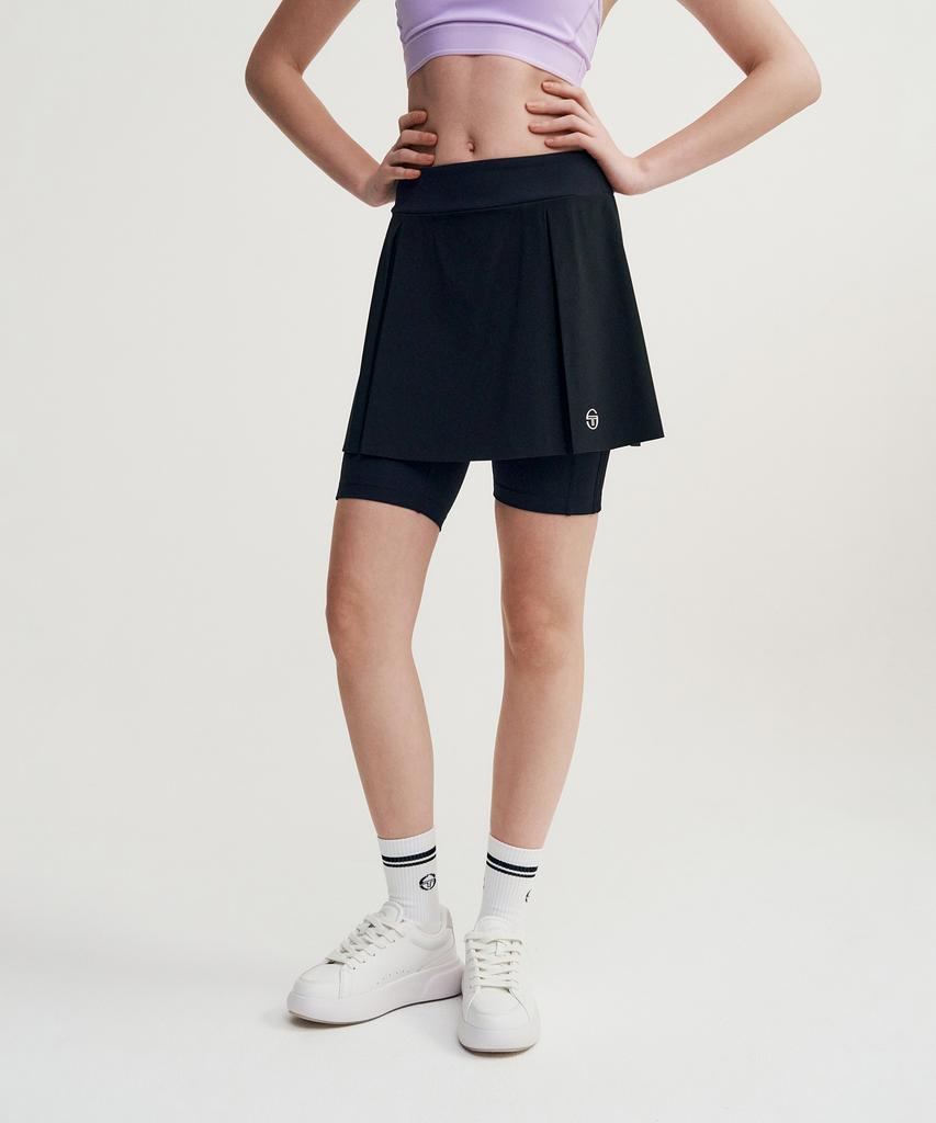 SERGIO TACCHINI W Леггинсы-юбка из козьей кожи (черный)