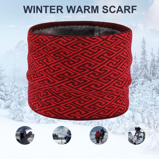 Winter Neck Warmer Women Men Thickened Fleece Lining Scarf Thick Windproof Ski Neck Gaiter