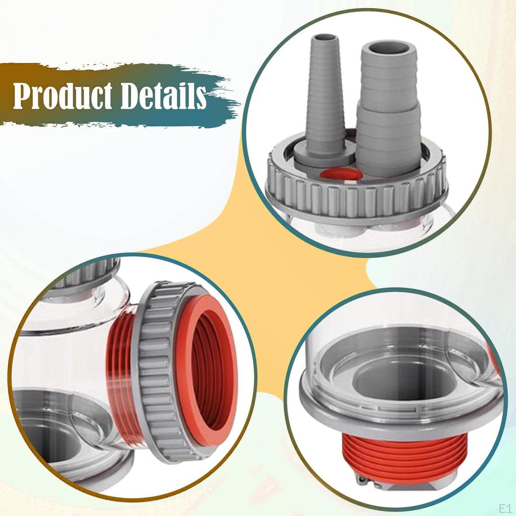 Kitchen Sink Adapter for Wash Basin Drainer Multi Way Easy to Install Clear Sewer Branch Drainage
