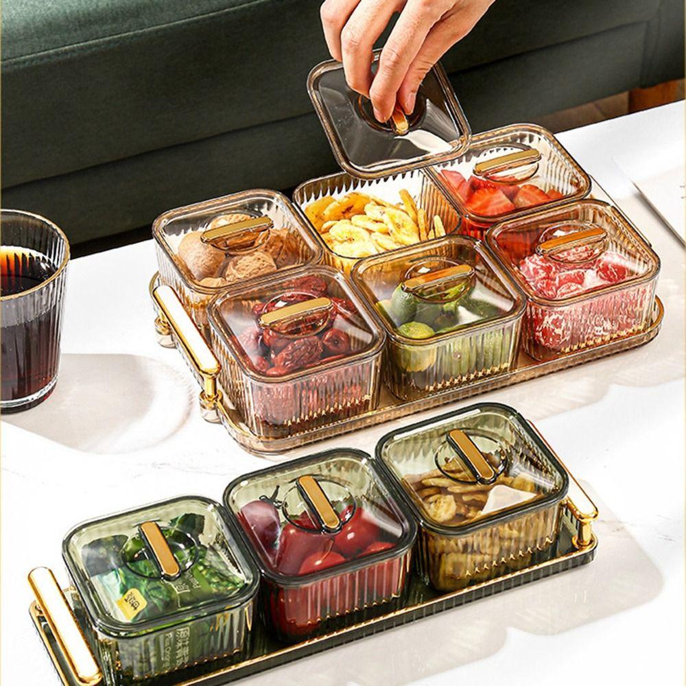 Прочный ящик для хранения сухофруктов, пластиковое сервировочное блюдо, креативный контейнер для хранения закусок, вечеринка