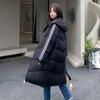 Новый зимний пуховик, женская парка, хлопковое пальто средней длины в корейском стиле, свободная повседневная стеганая куртка с подкладкой