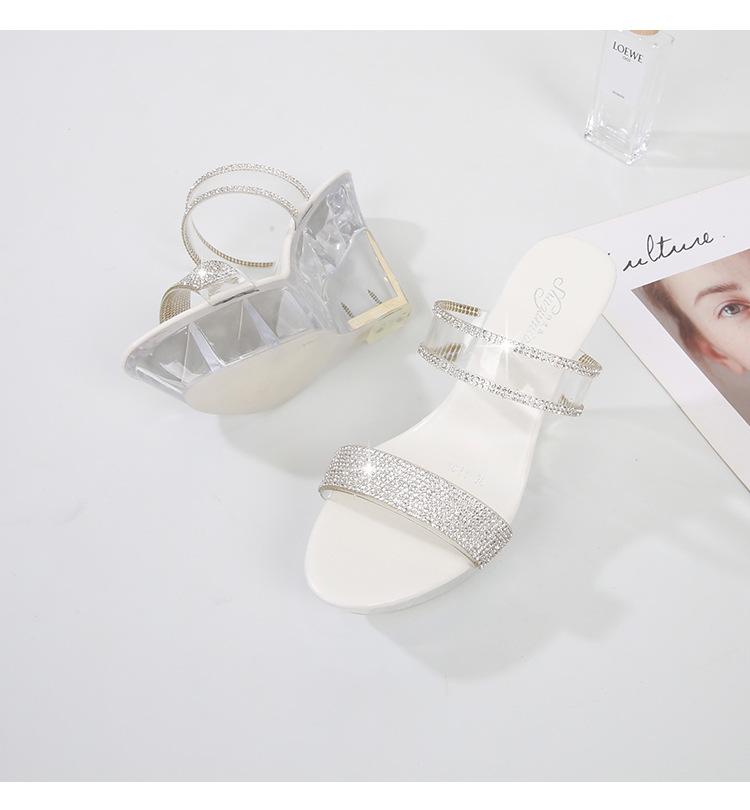 Женская обувь на высоком каблуке 10 см для ночного клуба с жемчугом и бриллиантами, обувь для подиума, танцевальная обувь на пилоне, обувь для вечеринок с хрустальной подошвой LFD-1101-10