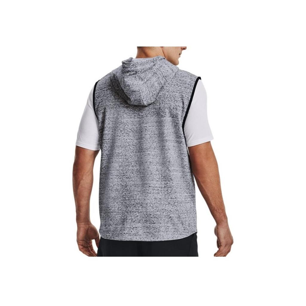 Under Armour Серия Curry с геометрическим узором и логотипом, повседневный свободный жилет без рукавов с капюшоном, мужские жилеты, серый цвет 1370270-011