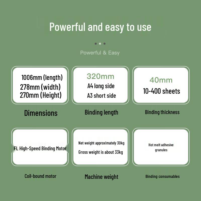 GEPAD JZ-40WS Manual Thermal Binding Machine CN plug (adapter included)