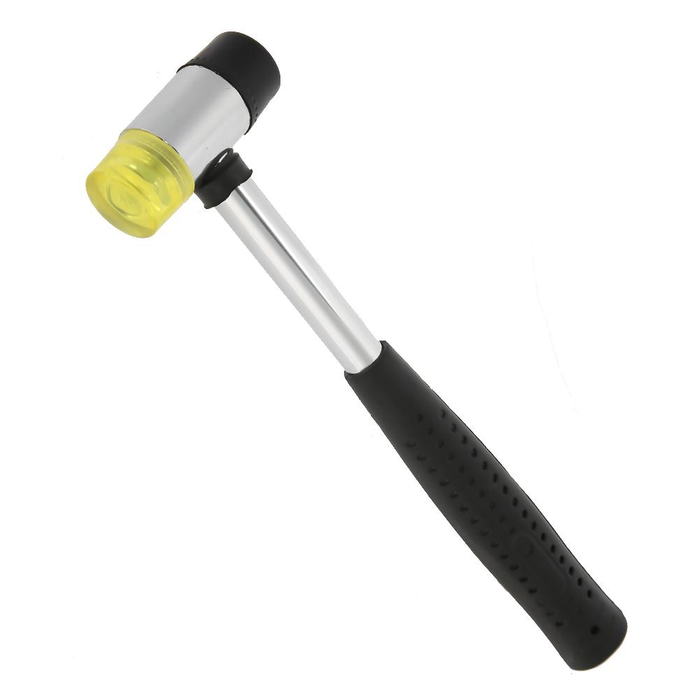 Steel Handle 25mm Hammer Head Multi Functional Hand Tool Double Face Rubber Hammer