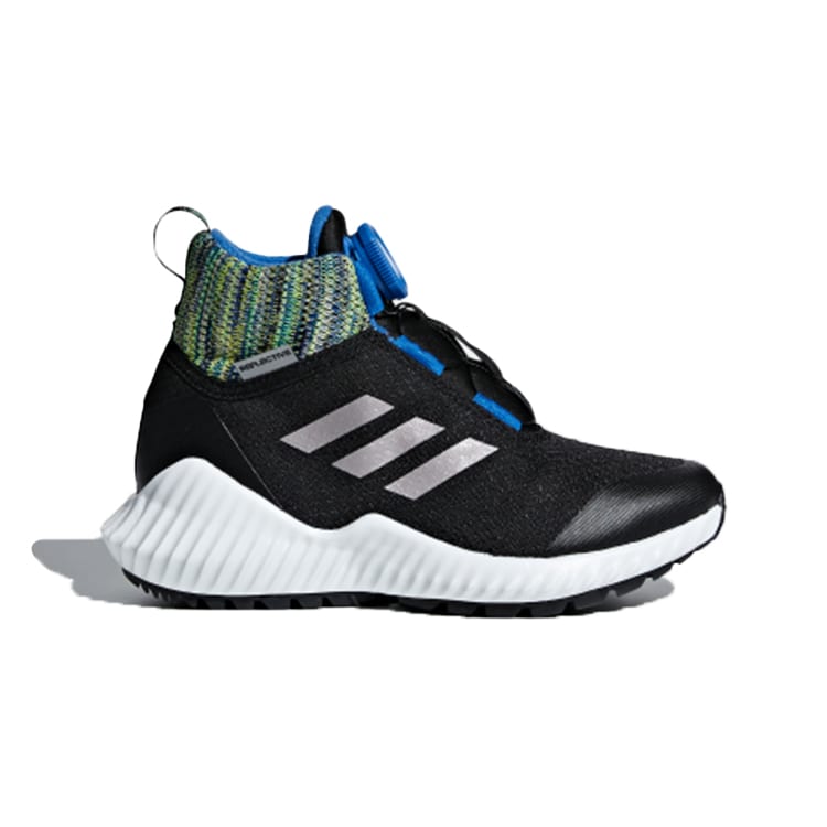 Adidas Fortatrail Abrasion Resistant Thermal Mid top Kids' Running Shoes Black Silver Kids' AC7483
