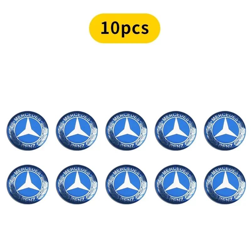 DQQ3 14mm Car Remote Key Stickers Badge Emblem Car Accessories For Mercedes Benz W204 W205 W211 203 212 S E GLE GLS CLA GLC AMG EQE