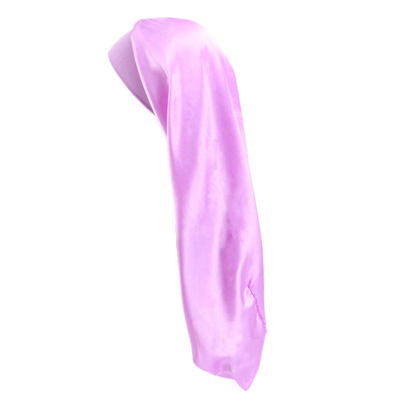 1Pc Silk Satin Bonnet Long Hair Polyester Double Sided Hair Hat Solid Color Dreadlocks Braids Women Night Sleep Cap