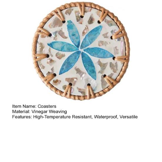 Керамический изоляционный коврик из ротанга, не допускающий ожогов, подставки под чашки, плетеные вручную из ротанга для защиты стола