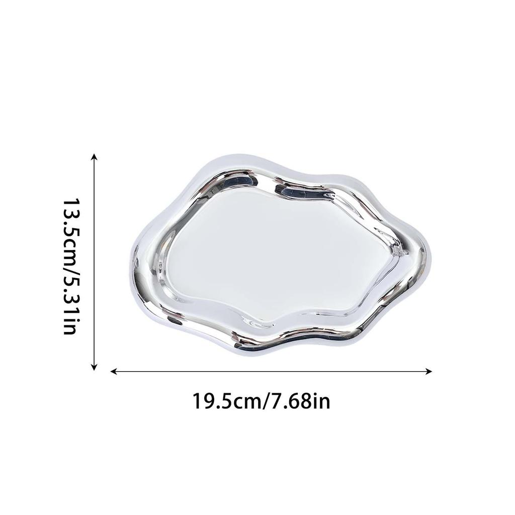 2/1PCS Jewelry Storage Tray Creative Cloud Shapes Plastic Trays Electroplated Jewelry Earrings Ring Display Plates Photo Props