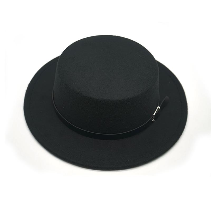 New Felt Hat Men Fedora Hats with Belt Women Vintage Trilby Caps Wool Fedora Warm Jazz Hat Chapeau Femme Feutre Panaman Hat