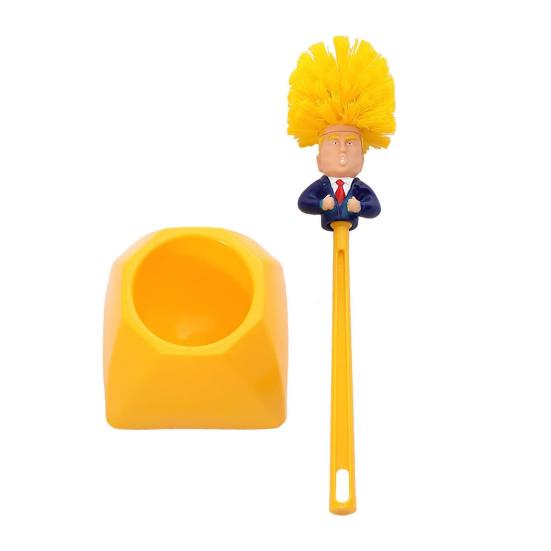 1/2 шт. Туалетная щетка с длинной ручкой, Декор в виде мультяшной куклы, Щетка для чистки ванной комнаты с подставкой, Юмористический декор для ванной комнаты