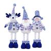 Long Leg Christmas Plush Doll Standing Santa Snowman Reindeer Figure with Stretchable Leg for Holiday Winter Home Decoration