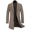 Autumn and Winter New Thousand Bird Check Wool Wool Cotton Coat Men's Long Scarf Wool Men