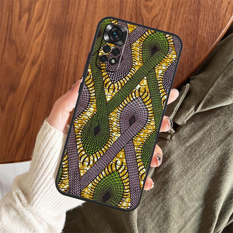 Чехол-принт из ткани в африканском стиле для Xiaomi Redmi Note 14 Pro 13 12 11 10 15 Pro Plus Redmi 13 C 15 10C 12C 14C 15C