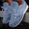 Spring and Summer Fashion Trend Large Size Round Head Low Top Sequins Women's Single Shoe Style Sports and Leisure