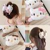 Розовая заколка-краб Hello Kitty в корейском стиле – Милый котенок, аксессуар для волос в виде акулы для девочек