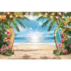Bonvvie Photography Background Summer Beach Hawaii Luau Aloha Flamingo Holiday Party Decor Birthday Backdrop for Photo Studio