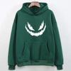 High-Quality Fashion Trendy Printed Autumn Winter Frayed Edge Emoji Printed Hoodie Sweatshirt Unisex Korean Style Trendy Casual
