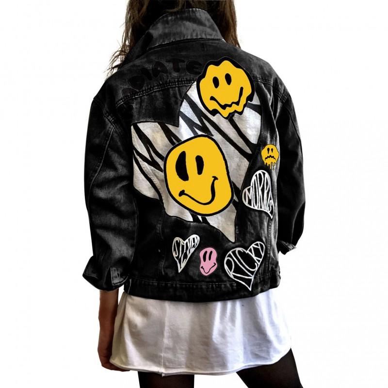 Womens Denim Jacket Streetwear Trendy Casual Outerwear Women