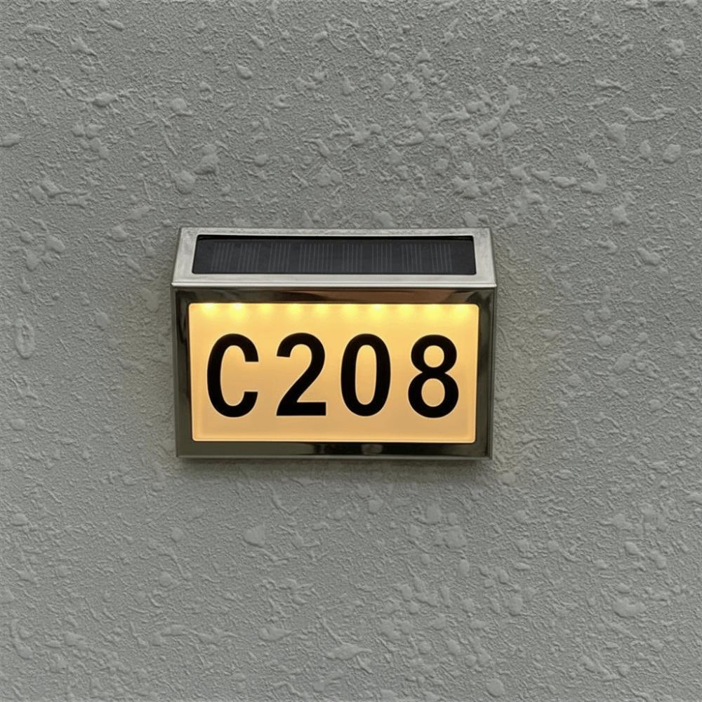 Durable Solar LED House Number Waterproof LED Exterior Fence Lamps Villa Hotel