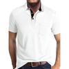 Новые летние повседневные мужские топы-поло с коротким рукавом, воротником-лацканом, разнозернистые, однотонные, пэчворк