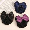 Women Fashion Professional Barrette Bownot Headwear Snood Bow Hair Net Hair Clip Hairgrips