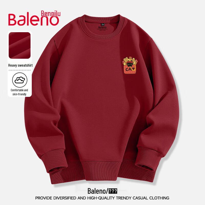 Baleno Men's 320G Heavyweight Loose Fit Crew Neck Sweatshirt