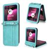 For Motorola Razr 40 Ultra 5G Hard PC+PU Leather Cover One-piece Design Card Slots Phone Case with Lanyard