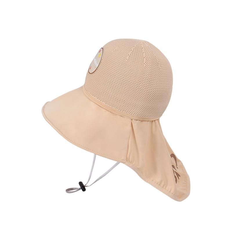 1149 children's hat outdoor UV protection sun hat men's and women's cartoon big eaves shawl empty top sun protection bucket hat