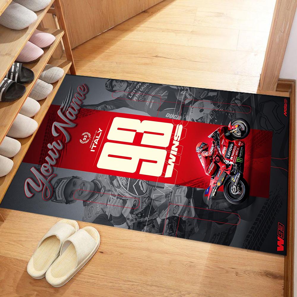 Marc Mrquez Customized Name Floor Mat Design For Kitchen Entryway Dormitory Living Rooms Antislip Carpet Decorate Offices Spiritual Gift